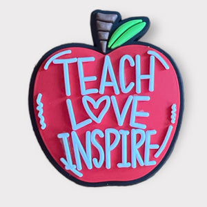 Teach Love Inspire Apple Croc Charm