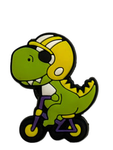 Green Biking T-Rex Croc Charm