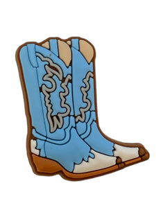 Blue Cowgirl Boots Croc Charm