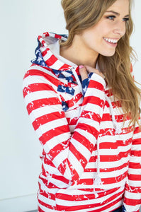 America The Beautiful Women's Double Hooded Sweatshirt