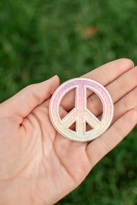 Glitter Ombre Peace Iron on Patch