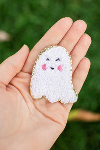 Chenille Ghost Iron on Patch